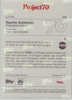2021-22 Topps Project70 #228 Sparky Anderson Back