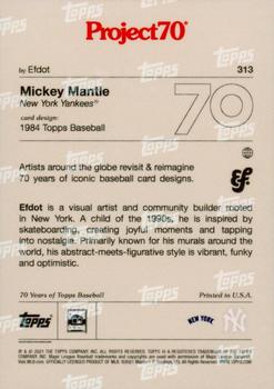 2021-22 Topps Project70 #313 Mickey Mantle Back