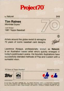 2021-22 Topps Project70 #315 Tim Raines Back