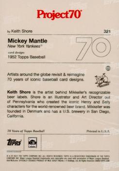 2021-22 Topps Project70 #321 Mickey Mantle Back