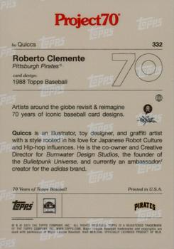 2021-22 Topps Project70 #332 Roberto Clemente Back