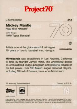 2021-22 Topps Project70 #343 Mickey Mantle Back