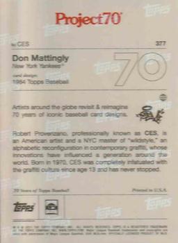 2021-22 Topps Project70 #377 Don Mattingly Back