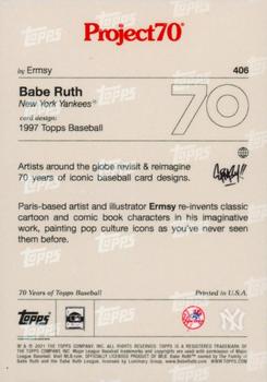 2021-22 Topps Project70 #406 Babe Ruth Back