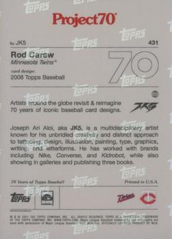 2021-22 Topps Project70 #431 Rod Carew Back