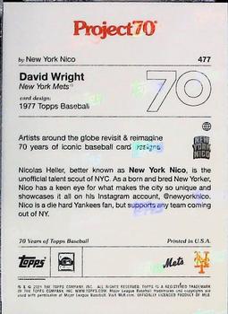 2021-22 Topps Project70 #477 David Wright Back