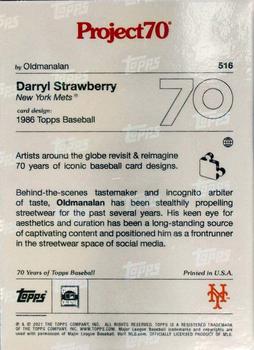 2021-22 Topps Project70 #516 Darryl Strawberry Back