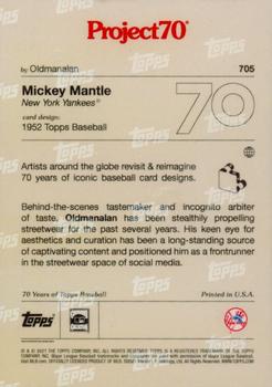 2021-22 Topps Project70 #705 Mickey Mantle Back