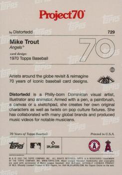 2021-22 Topps Project70 #729 Mike Trout Back