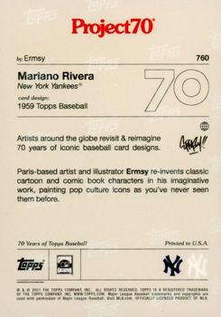 2021-22 Topps Project70 #760 Mariano Rivera Back
