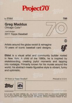2021-22 Topps Project70 #789 Greg Maddux Back