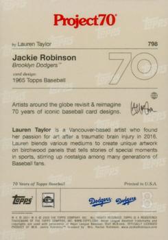 2021-22 Topps Project70 #798 Jackie Robinson Back