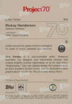 2021-22 Topps Project70 #812 Rickey Henderson Back