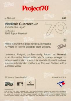 2021-22 Topps Project70 #817 Vladimir Guerrero Jr. Back