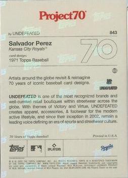 2021-22 Topps Project70 #843 Salvador Perez Back