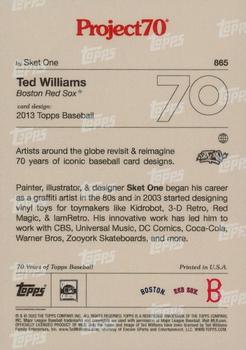 2021-22 Topps Project70 #865 Ted Williams Back