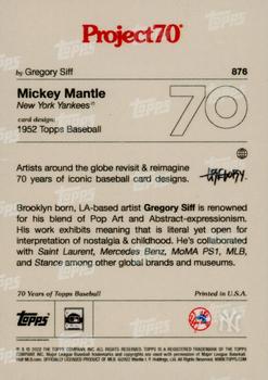 2021-22 Topps Project70 #876 Mickey Mantle Back