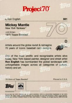 2021-22 Topps Project70 #881 Mickey Mantle Back