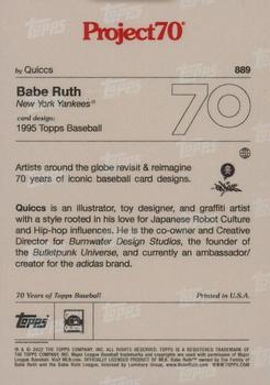 2021-22 Topps Project70 #889 Babe Ruth Back