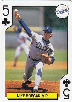 1991 International Playing Card Co. Major League All-Stars Playing Cards #5♣ Mike Morgan Front