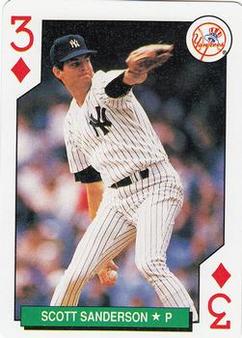 1991 International Playing Card Co. Major League All-Stars Playing Cards #3♦ Scott Sanderson Front
