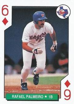 1991 International Playing Card Co. Major League All-Stars Playing Cards #6♦ Rafael Palmeiro Front