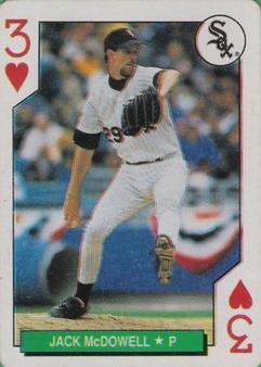 1991 International Playing Card Co. Major League All-Stars Playing Cards #3♥ Jack McDowell Front
