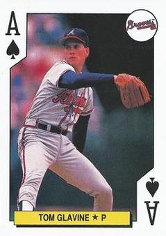 1991 International Playing Card Co. Major League All-Stars Playing Cards #A♠ Tom Glavine Front