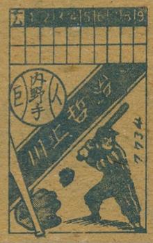 1948 Scoreboard Back Menko (JCM 106) #7734 Tetsuharu Kawakami Back
