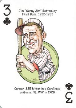 2012 Hero Decks St. Louis Cardinals Baseball Heroes Playing Cards #3♣ Jim Bottomley Front
