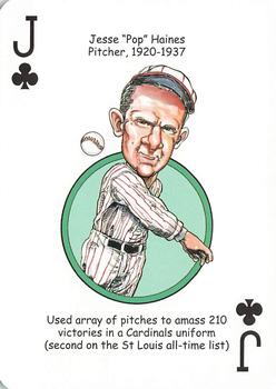 2012 Hero Decks St. Louis Cardinals Baseball Heroes Playing Cards #J♣ Jesse Haines Front