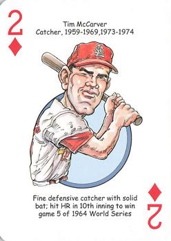 2012 Hero Decks St. Louis Cardinals Baseball Heroes Playing Cards #2♦ Tim McCarver Front