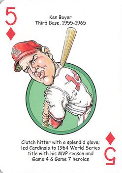 2012 Hero Decks St. Louis Cardinals Baseball Heroes Playing Cards #5♦ Ken Boyer Front