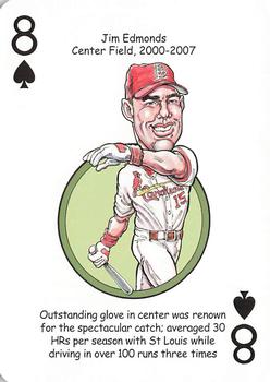 2012 Hero Decks St. Louis Cardinals Baseball Heroes Playing Cards #8♠ Jim Edmonds Front