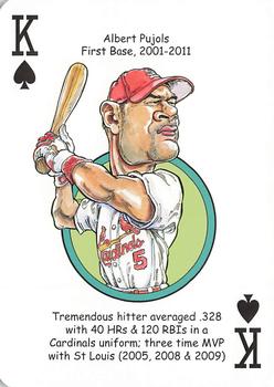 2012 Hero Decks St. Louis Cardinals Baseball Heroes Playing Cards #K♠ Albert Pujols Front