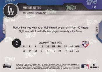 2021 Topps Now MLB Network's Top 100 #T-2 Mookie Betts Back