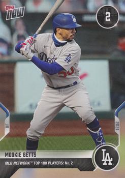 2021 Topps Now MLB Network's Top 100 #T-2 Mookie Betts Front