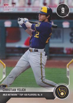 2021 Topps Now MLB Network's Top 100 #T-9 Christian Yelich Front