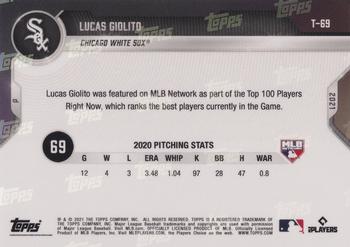 2021 Topps Now MLB Network's Top 100 #T-69 Lucas Giolito Back