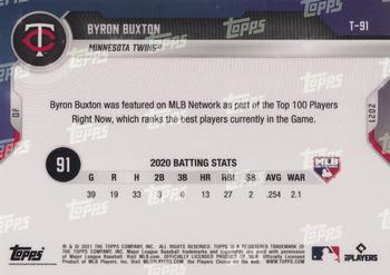 2021 Topps Now MLB Network's Top 100 #T-91 Byron Buxton Back