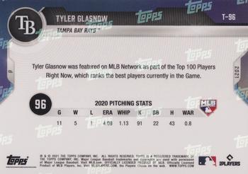 2021 Topps Now MLB Network's Top 100 #T-96 Tyler Glasnow Back