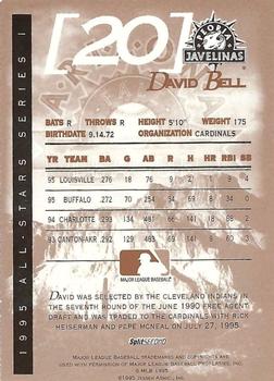1995 SplitSecond Arizona Fall League All Stars #NNO David Bell Back