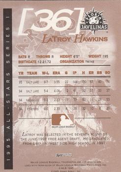 1995 SplitSecond Arizona Fall League All Stars #NNO LaTroy Hawkins Back