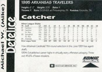 1995 Multi-Ad Arkansas Travelers #NNO Mike Difelice Back