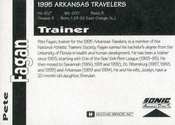 1995 Multi-Ad Arkansas Travelers #NNO Pete Fagan Back