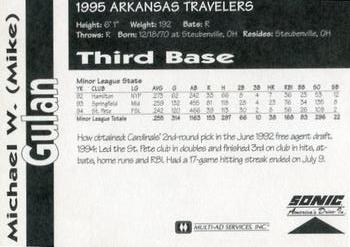 1995 Multi-Ad Arkansas Travelers #NNO Mike Gulan Back