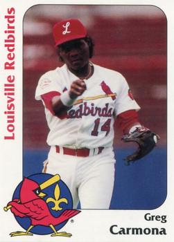 1991 Louisville Redbirds #21 Greg Carmona Front