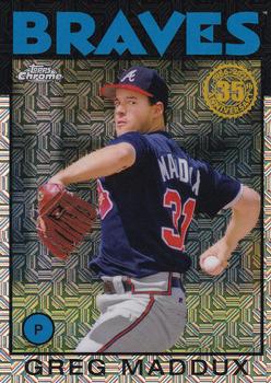 2021 Topps - 1986 Topps Baseball 35th Anniversary Chrome Silver Pack (Series One) #86BC-25 Greg Maddux Front