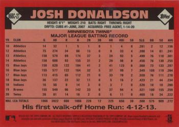 2021 Topps - 1986 Topps Baseball 35th Anniversary Chrome Silver Pack (Series One) #86BC-27 Josh Donaldson Back