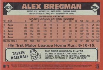 2021 Topps - 1986 Topps Baseball 35th Anniversary Chrome Silver Pack (Series One) #86BC-30 Alex Bregman Back